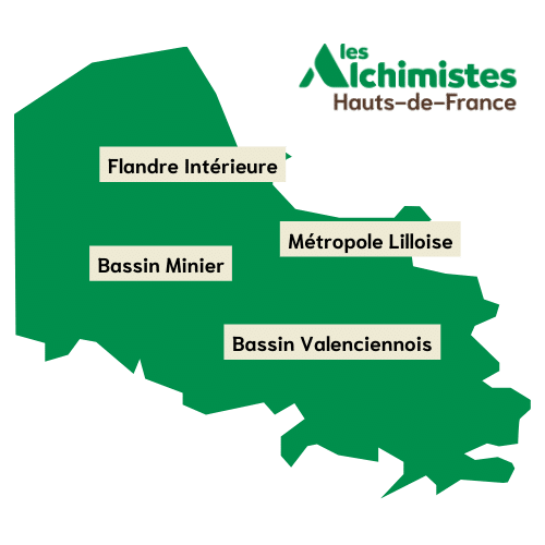 Zones desservies Les Alchimistes Hauts-de-France